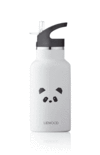 Liewood Anker Water Bottle - Panda Light Grey