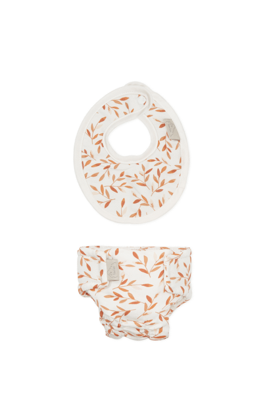 Cam Cam Copenhagen Dolls Bibs and Diaper - Caramel Leaves