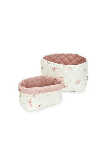 Cam Cam Copenhagen Quilted Storage Basket Set of 2 - Windflower Cream