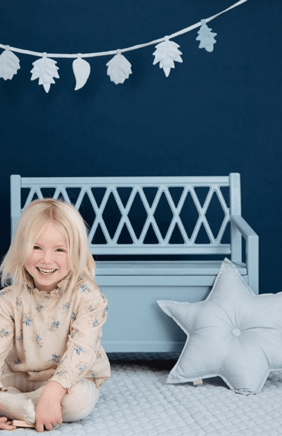 Cam Cam Copenhagen Harlequin Kids Storage Bench - Grey