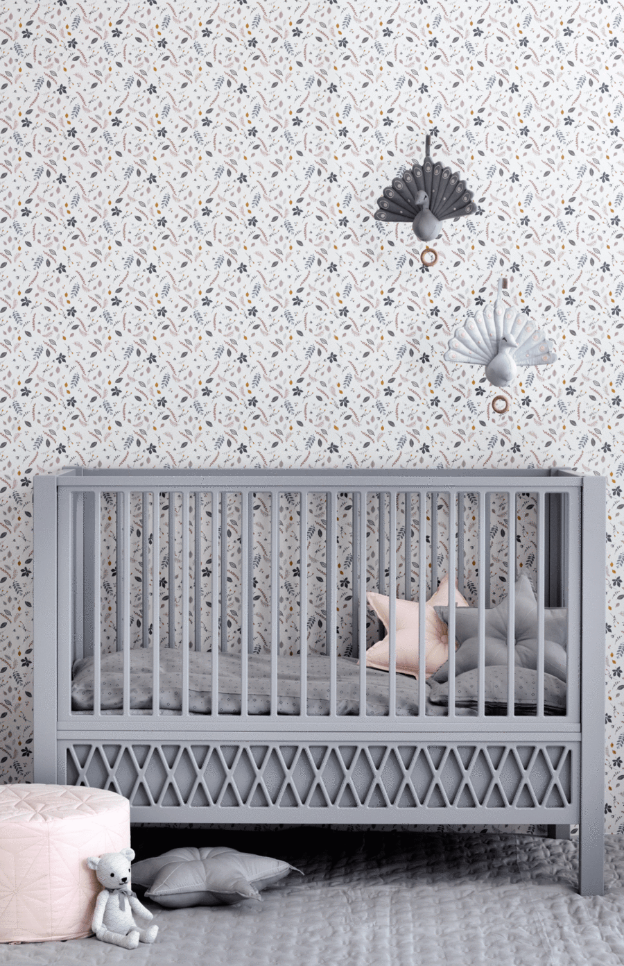 Cam Cam Harlequin Cot Bed - Grey
