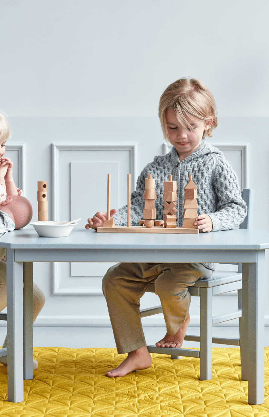 Cam Cam Copenhagen Harlequin Kids Table - Grey