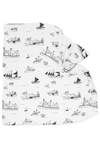 Fine Little Day OHOY Muslin Swaddle - Grey Boats Ships