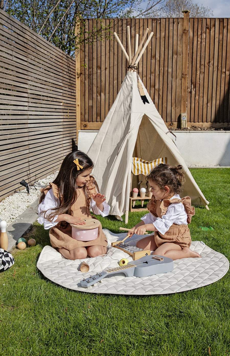 Nobodinoz Kiowa Round Playmat - Natural