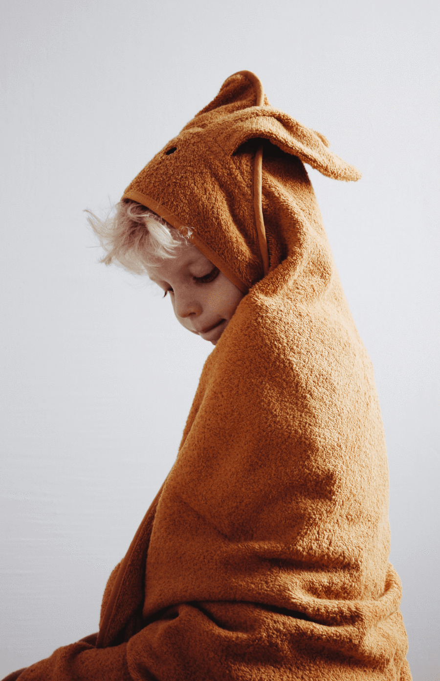 Liewood Augusta Rabbit Hooded Towel - Mustard