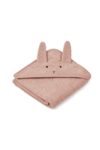 Liewood Albert Hooded Baby Towel - Rabbit Rose