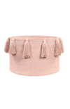 Lorena Canals Storage Basket With Tassles - Vintage Nude