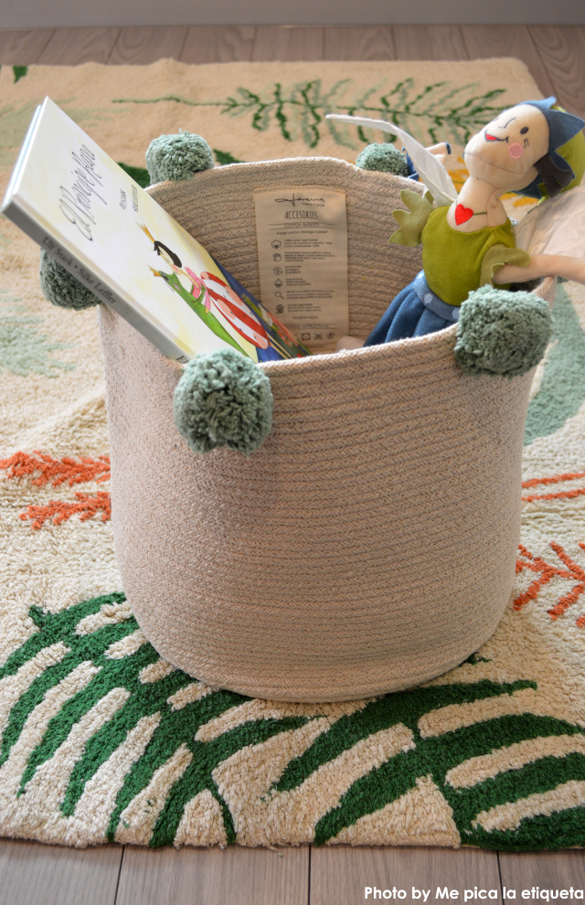 Lorena Canals Storage Basket Bubbly Natural - Green