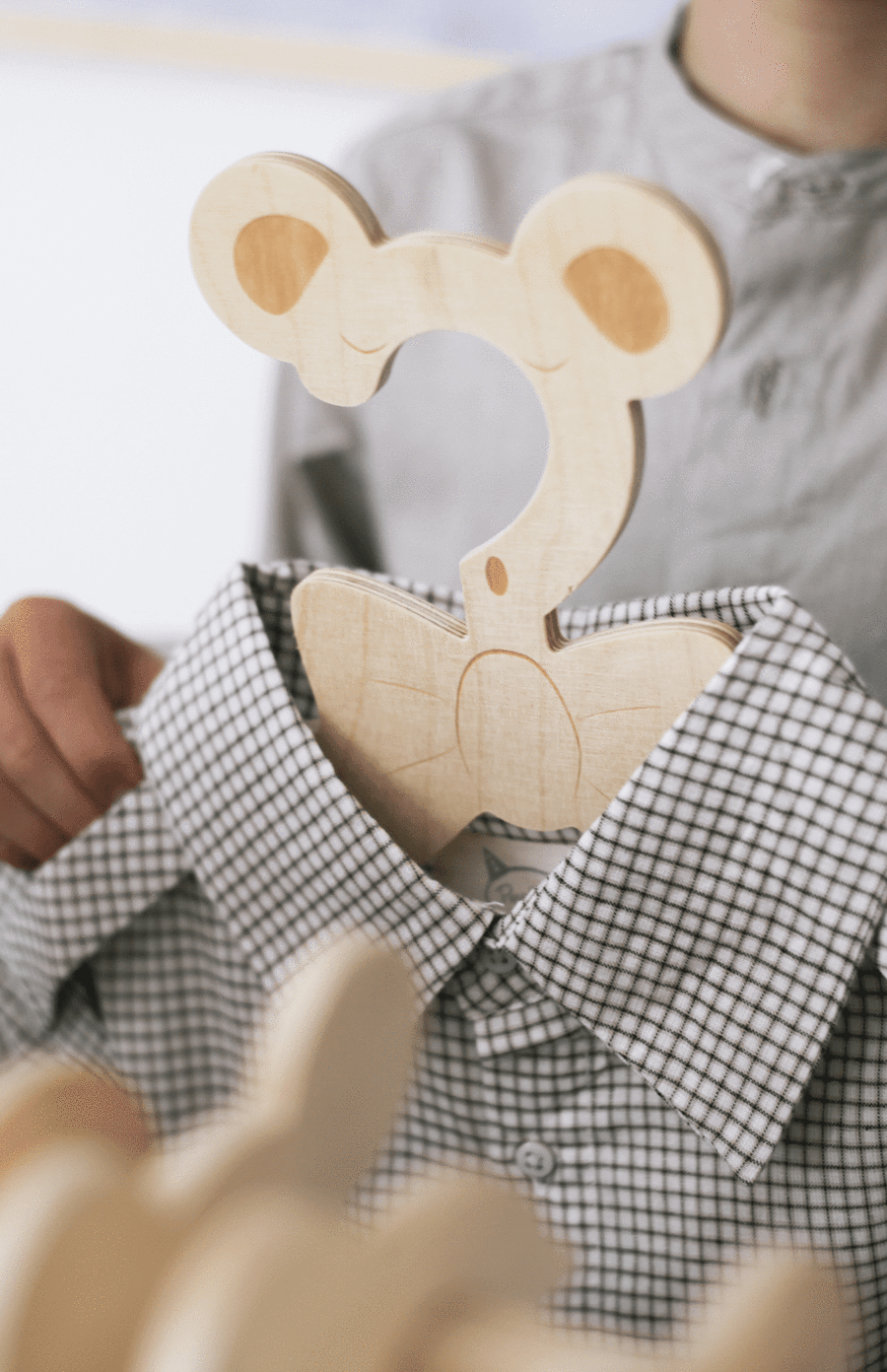 Loullou Children's Clothes Hanger - Mr Bear