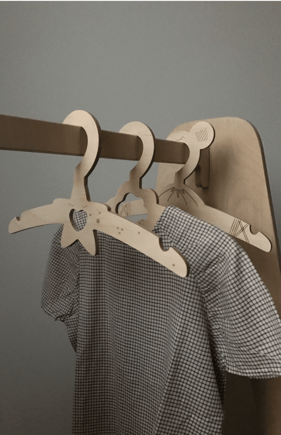 Loullou Children's Clothes Hanger - Star