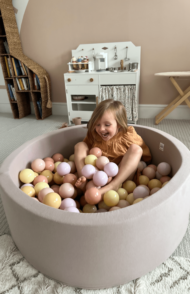Mini Be Ball Pit - Rainbow Pinks In Neutral Beige Pit