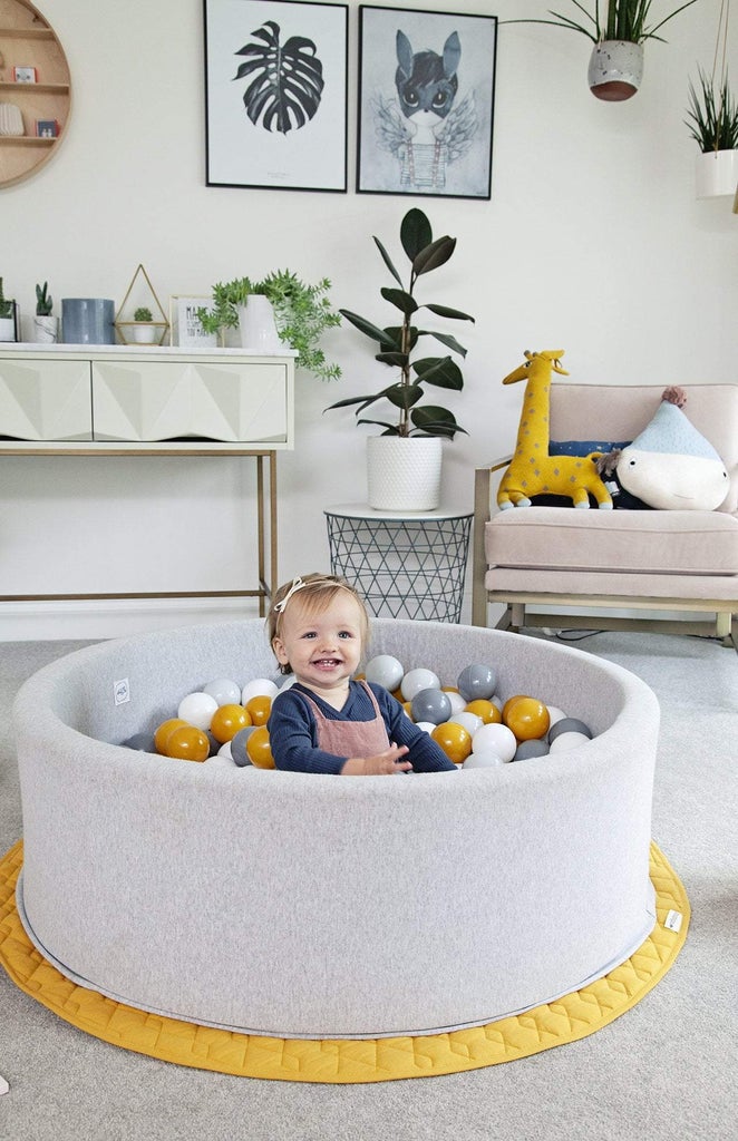 Mini Be Ball Pit - Mustard/Grey
