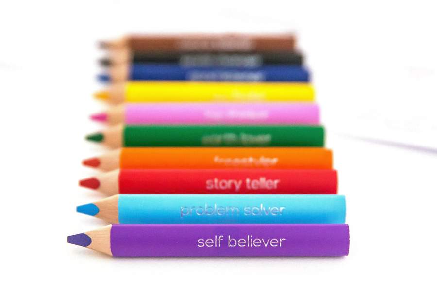 Stib Inspirational Mini Colouring Pencils & Stickers