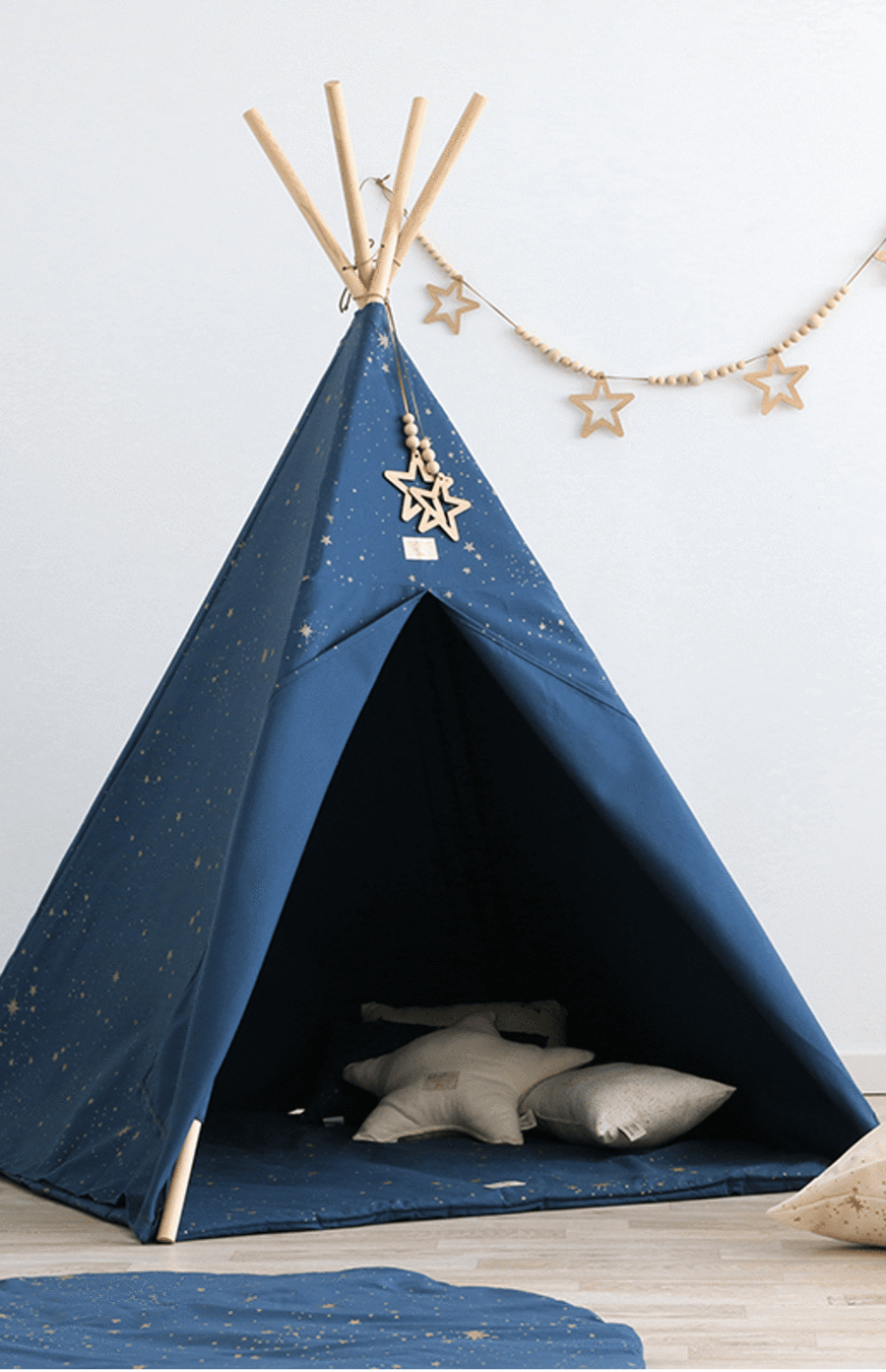 Nobodinoz Colorado Square Playmat - Gold Stella/Night Blue