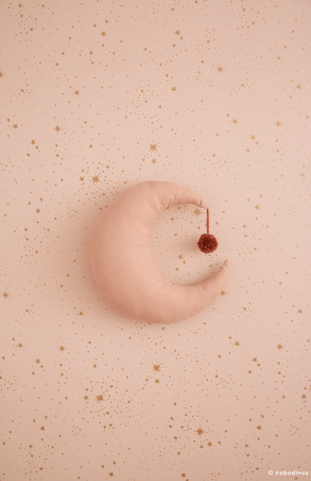 Nobodinoz Pierrot Moon Cushion - Misty Pink