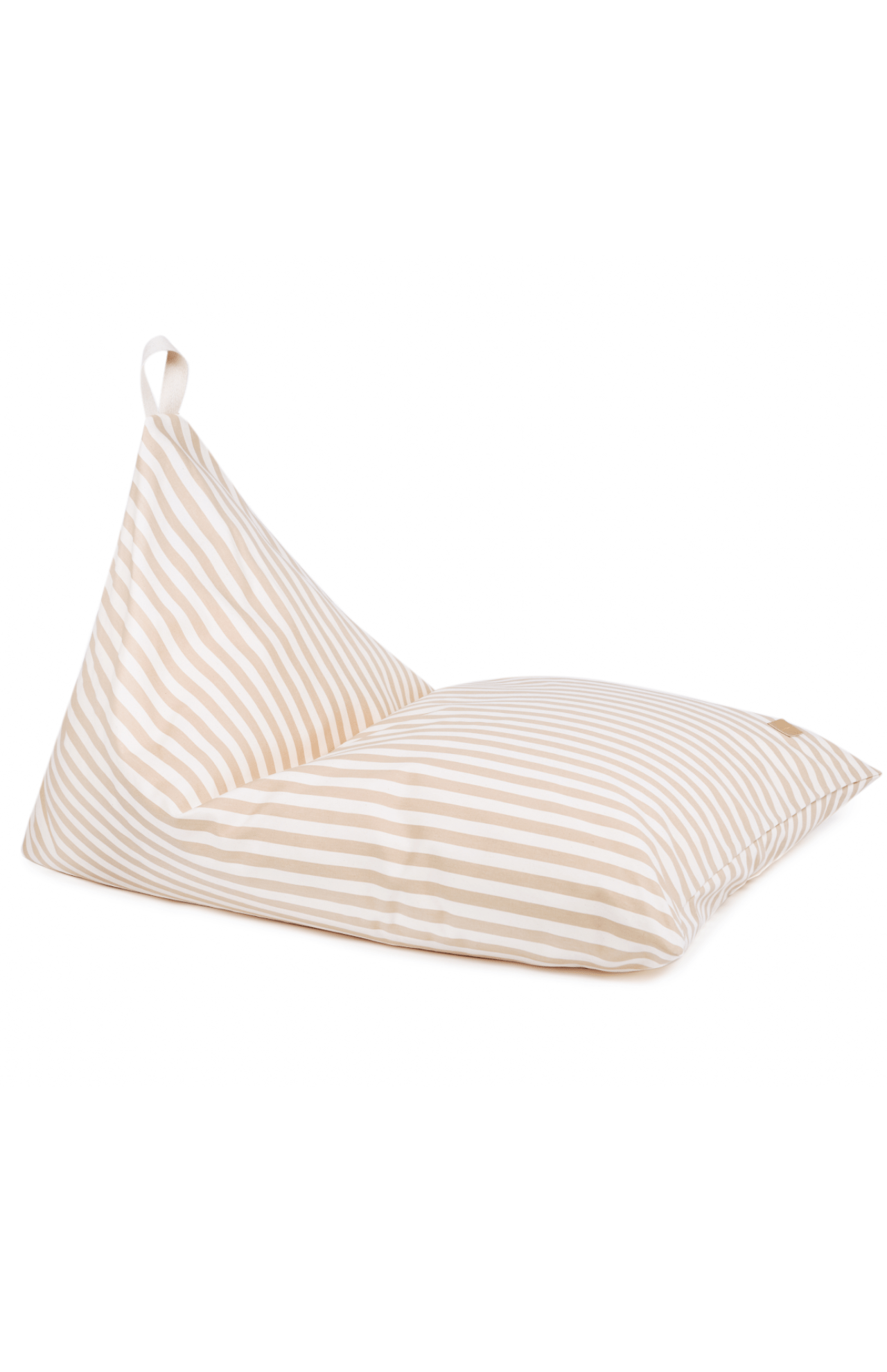 Nobodinoz Essaouira Twill Bean Bag - Taupe Thin Stripe/Natural