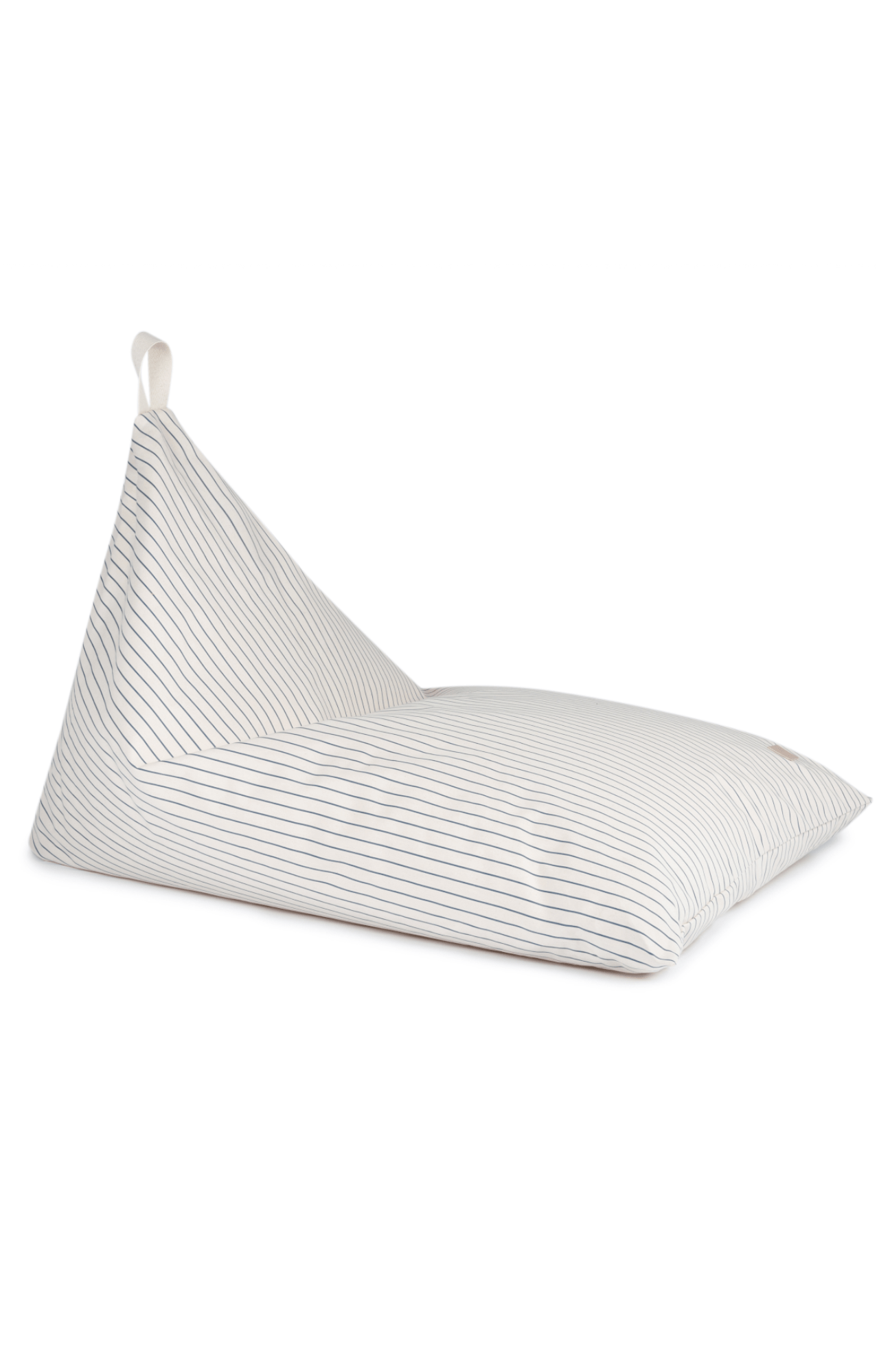 Nobodinoz Essaouira Twill Bean Bag - Blue Thin Stripe/Natural