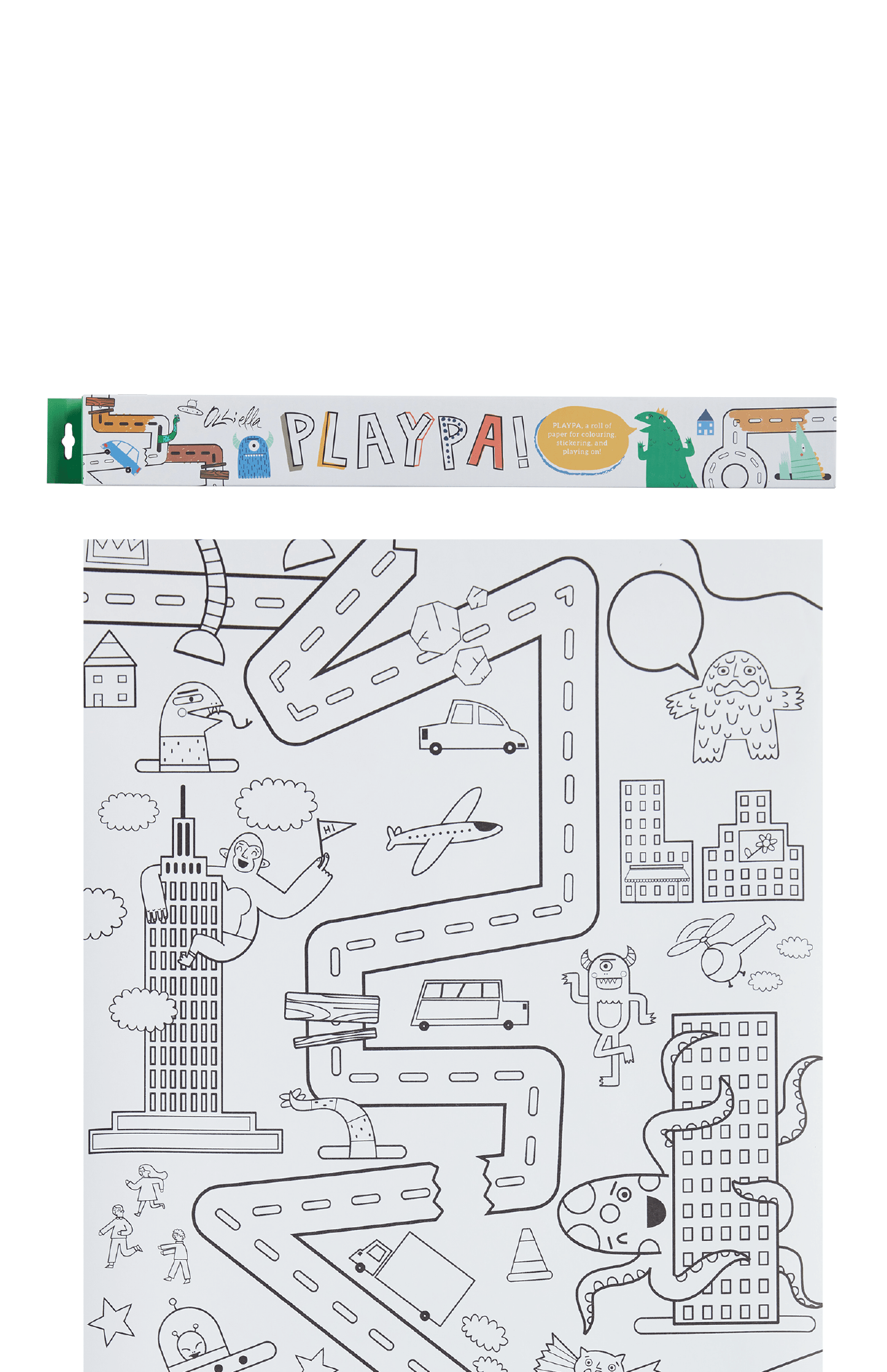 Olli Ella Playpa Paper - Monsters Take Over the City