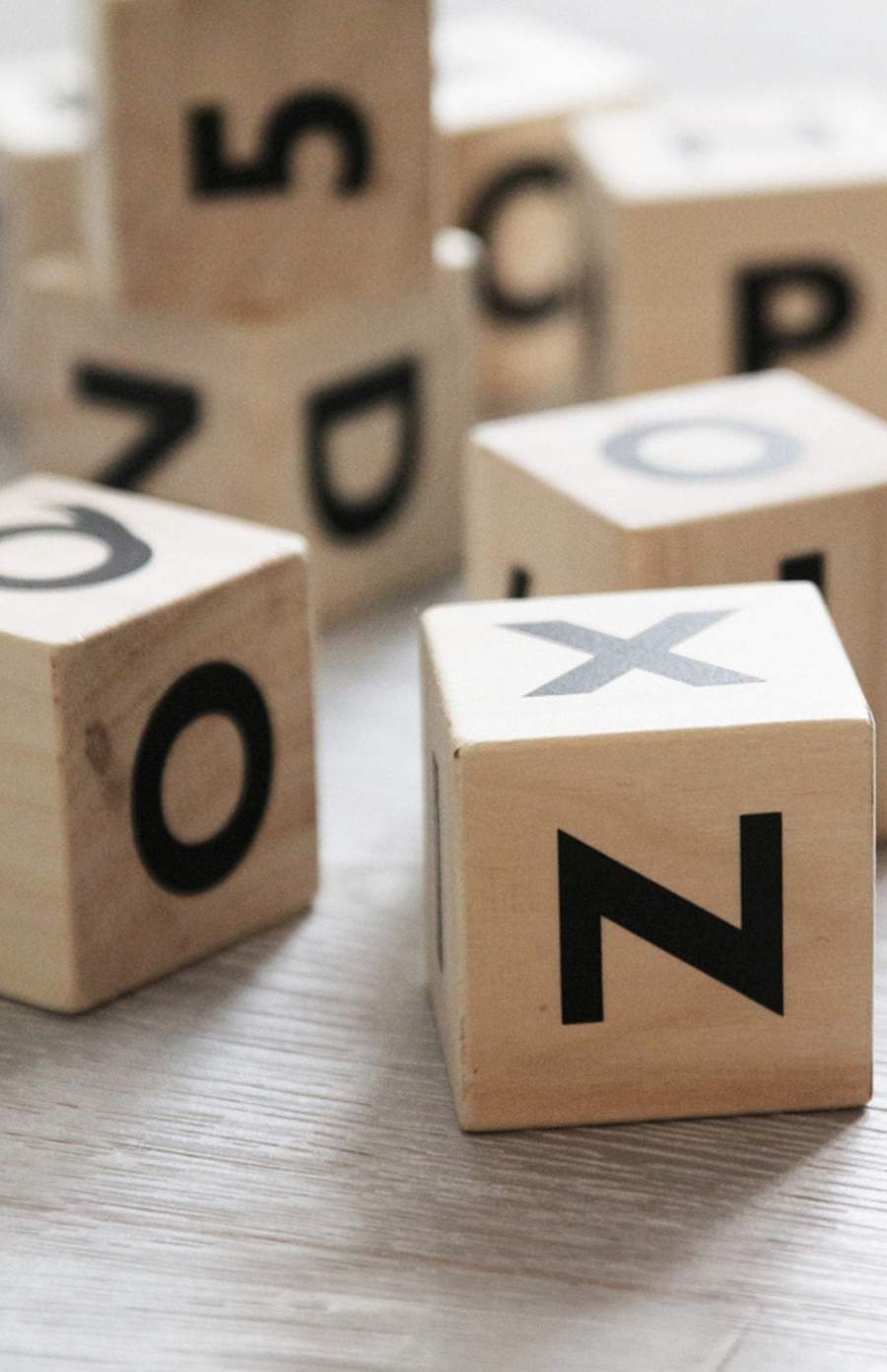 Ooh Noo Alphabet Blocks - Black