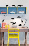 PÖM le Bonhomme Dinosaur Wall Stickers - Black