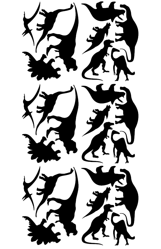 PÖM le Bonhomme Dinosaur Wall Stickers - Black