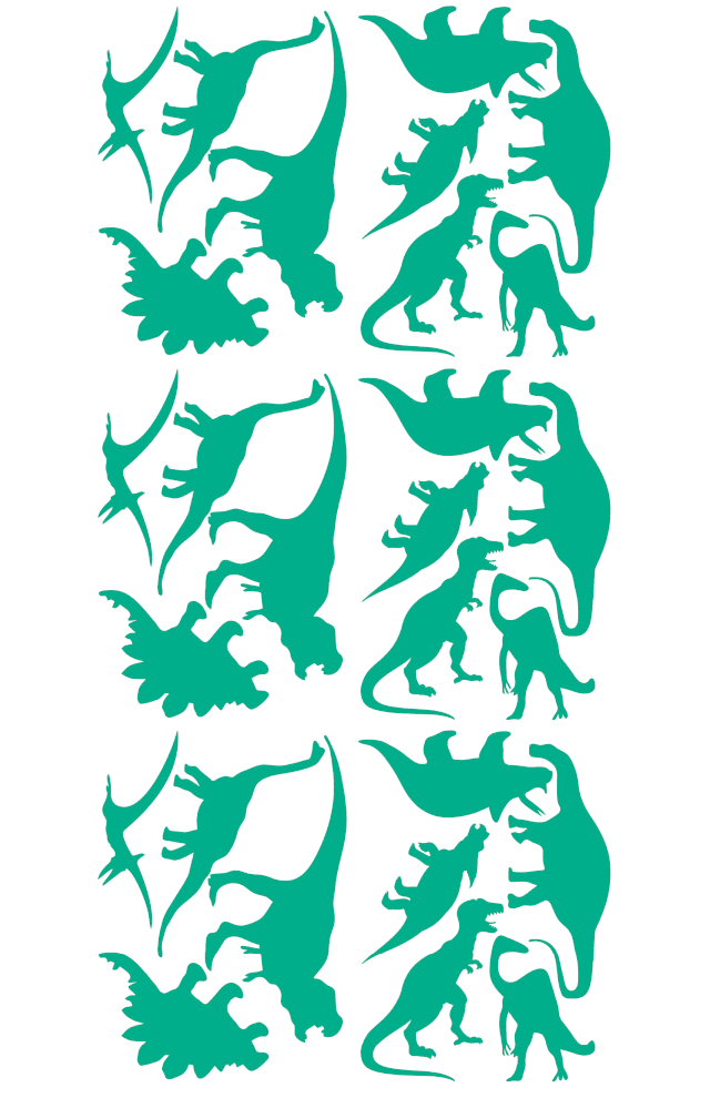 PÖM le Bonhomme Dinosaur Wall Stickers - Green