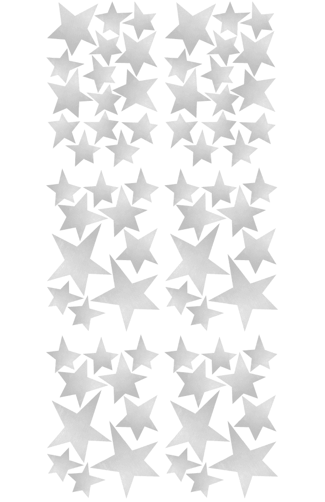 PÖM le Bonhomme Star Wall Stickers - Silver
