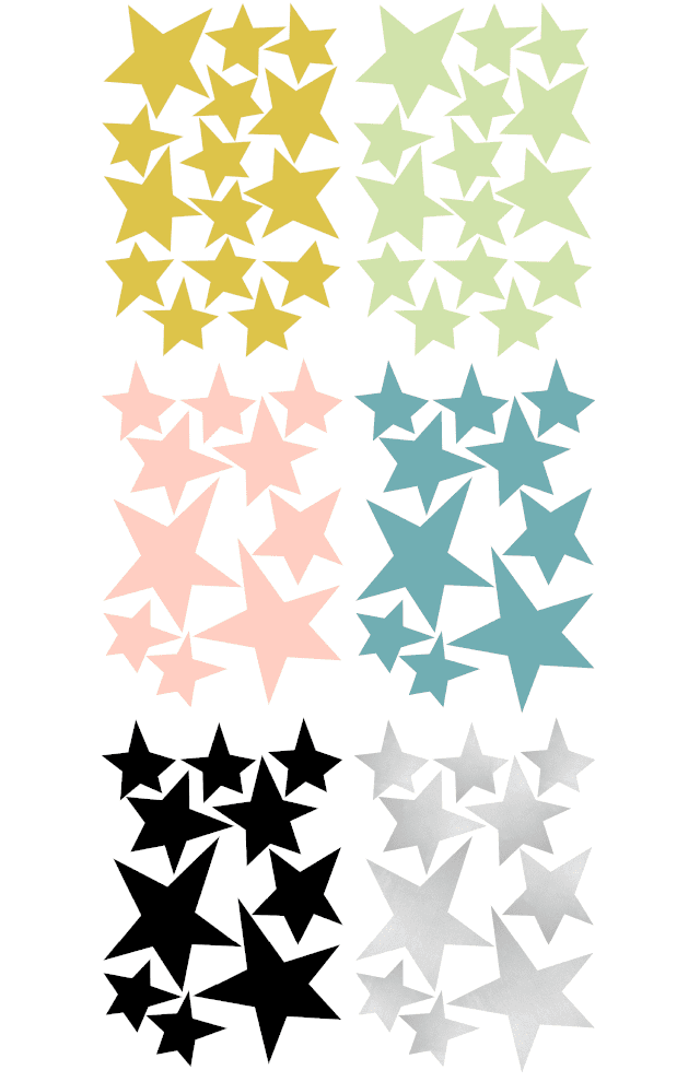 PÖM le Bonhomme Star Wall Stickers - Pastel