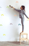 PÖM le Bonhomme Rainbow Wall Stickers - Multicoloured