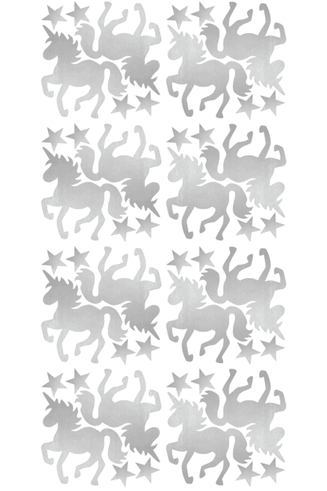 PÖM le Bonhomme Unicorn Wall Stickers - Silver