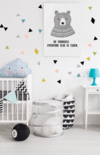 PÖM le Bonhomme Triangles Wall Stickers - Multicoloured