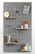 Pegboard with Shelves and Pegs - Grey