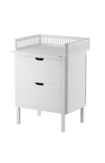 Sebra Changing Table With Soft-Lock Drawers- White