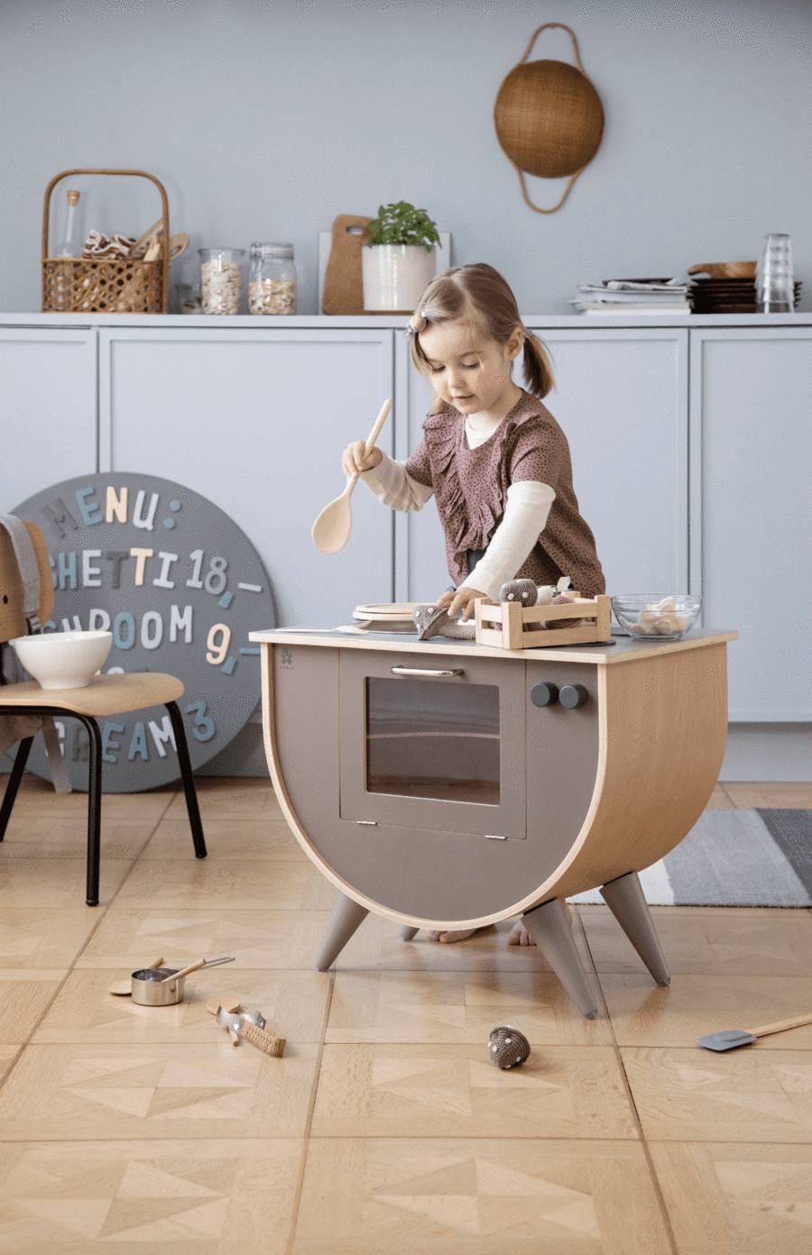 Sebra Play Kitchen - Warm Grey