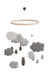 Sebra Felted Clouds Mobile - Warm Grey