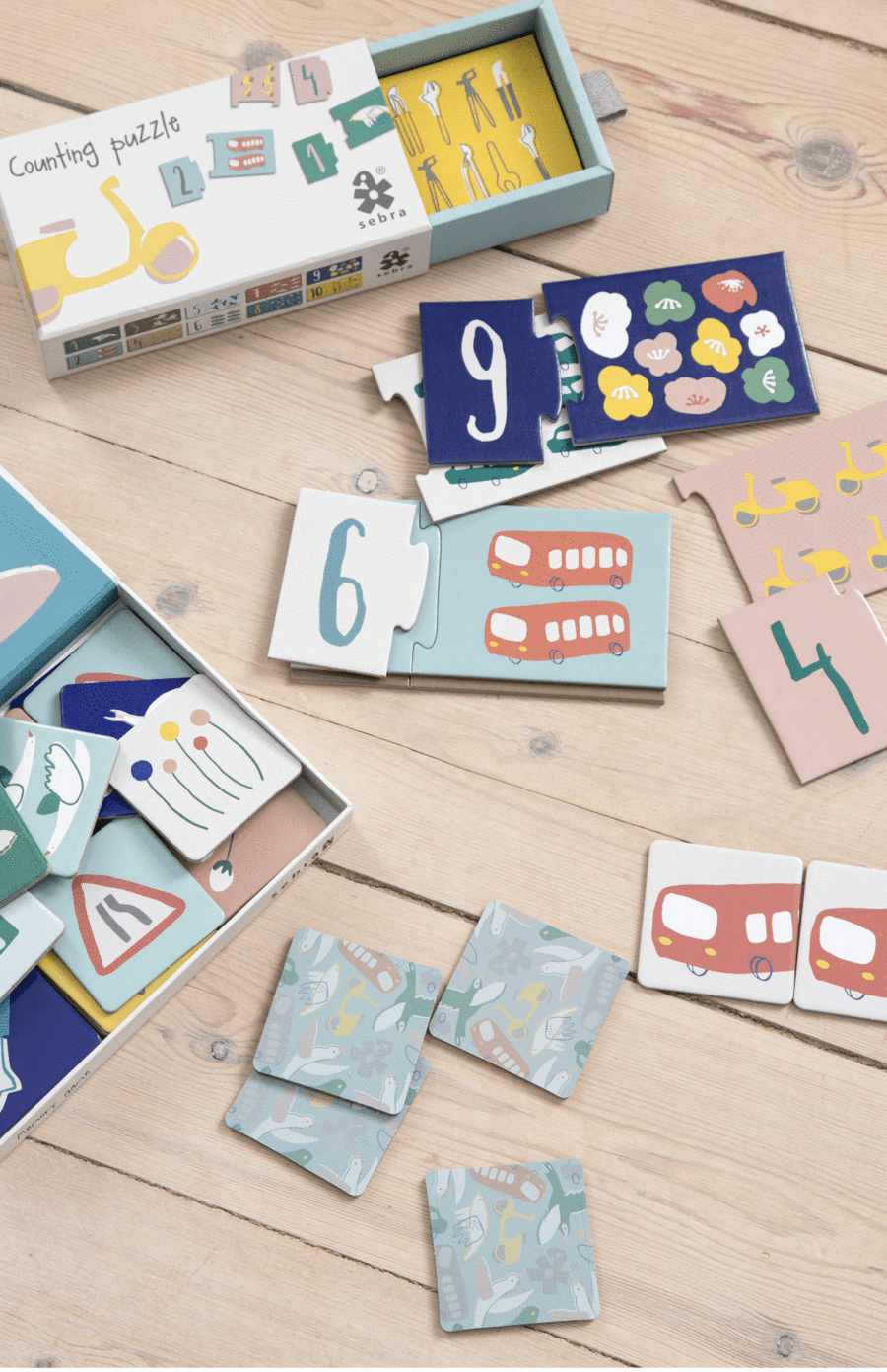 Sebra Counting Puzzle - Little Driver/Singing Birds