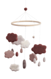 Sebra Felted Clouds Mobile - Dusty Rose