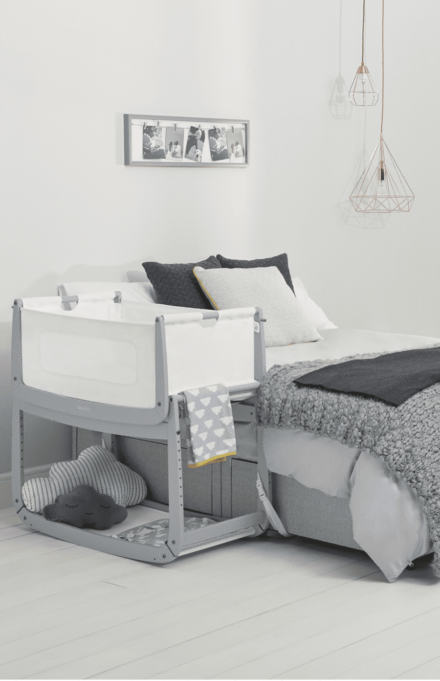 SnüzPod3 Bedside Crib 3 in 1 - Dove Grey