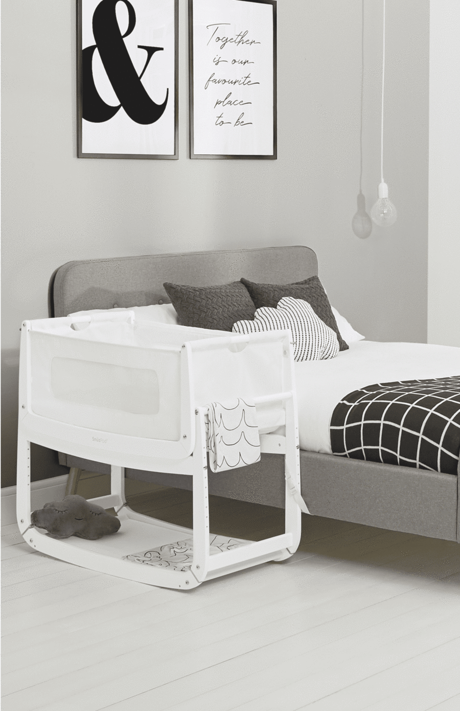 SnüzPod2 Bedside Crib 3 in 1 - White
