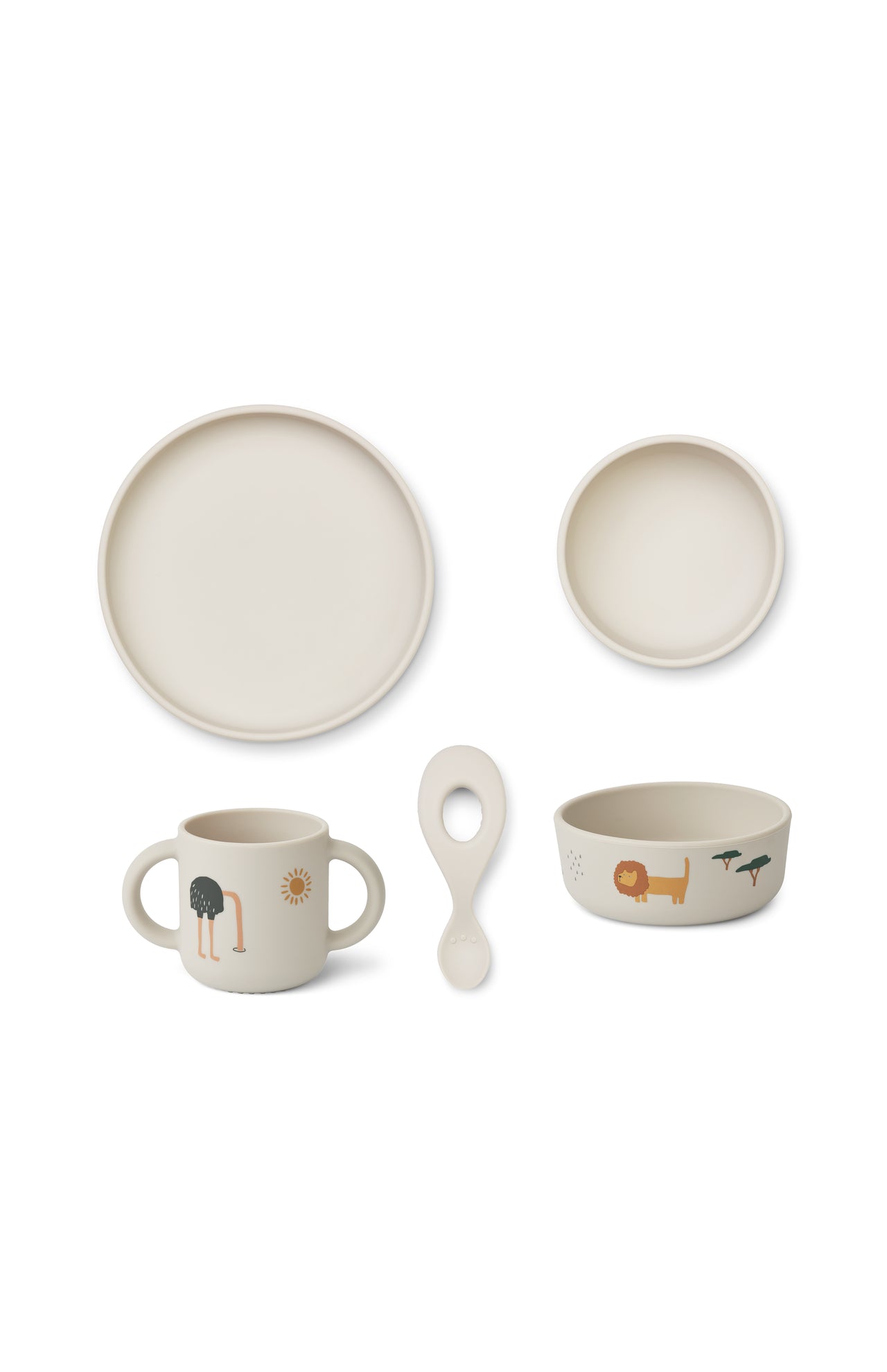 Liewood Vivi Printed Silicone Set - Safari Sandy Mix