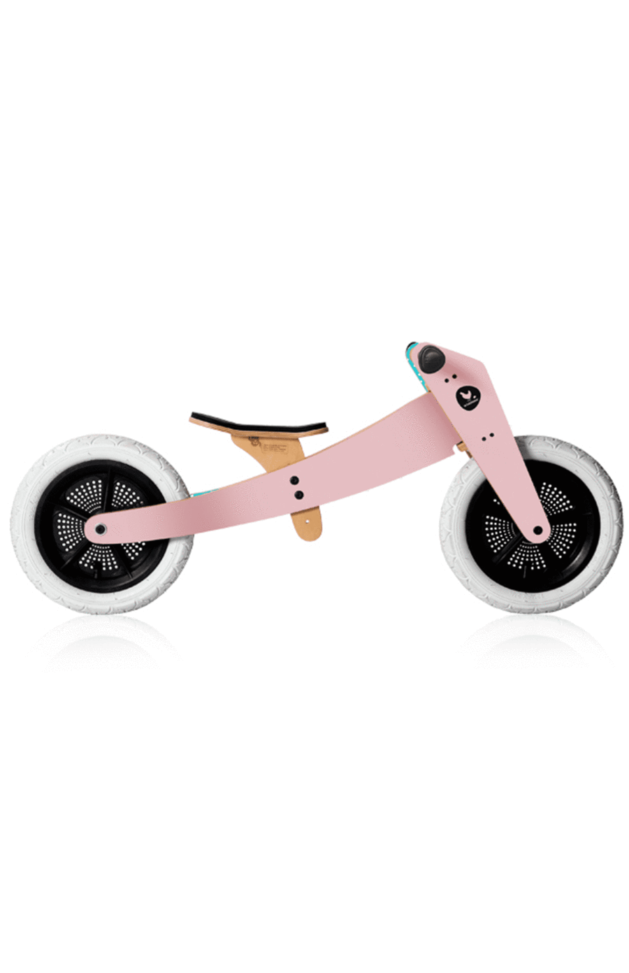 Wishbone 3 in 1 Balance Bike - Pink (Wood)