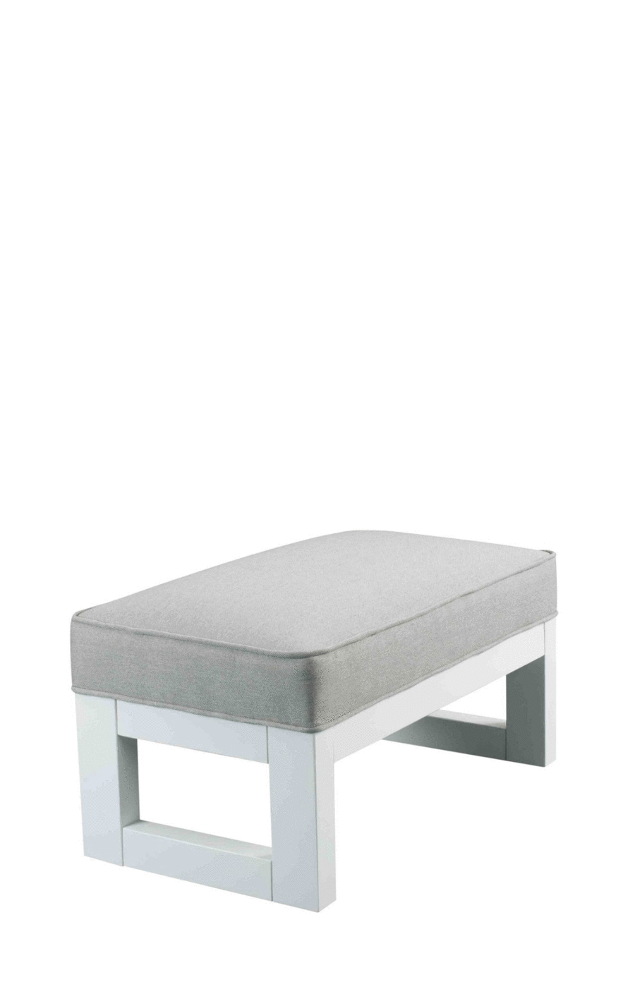 Baby Grey Nelli Footstool Velvet - True Grey