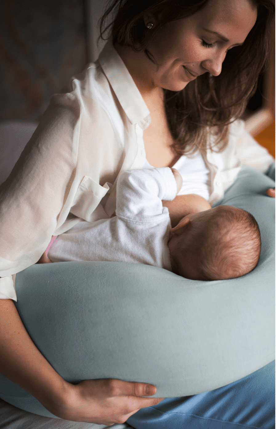 bbhugme Pregnancy Pillow - Mint/Coral