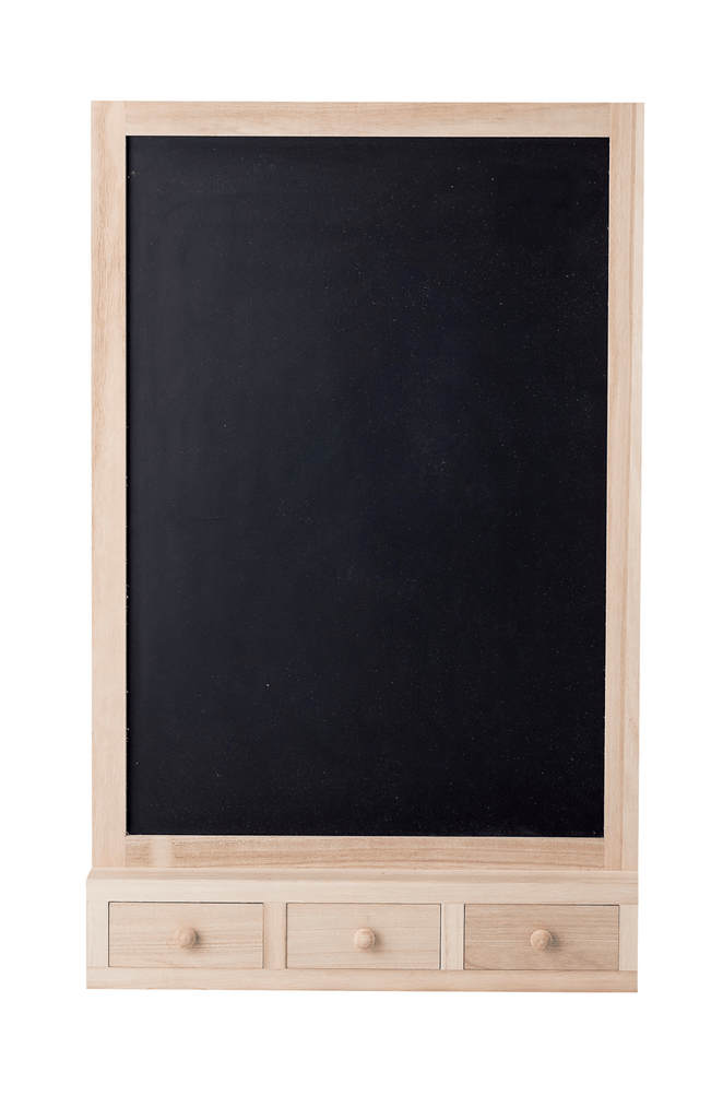 Bloomingville Wooden Chalkboard with Drawers