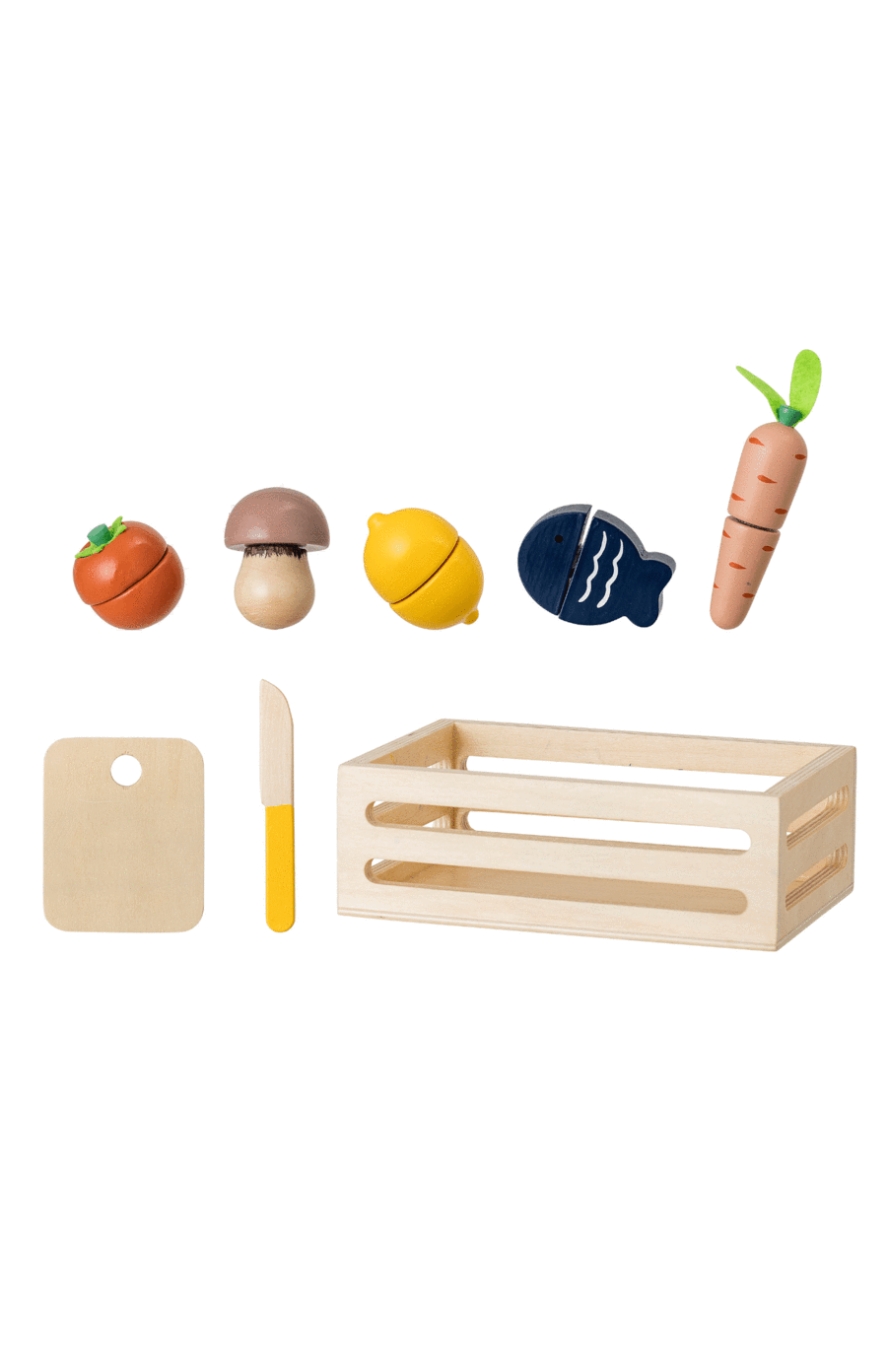 Bloomingville Wooden Chopping Food In Crate