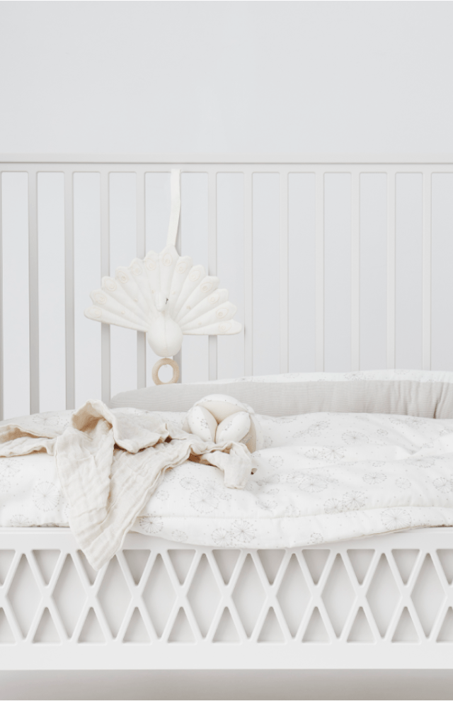 Cam Cam Copenhagen Peacock Musical Mobile - Cream White