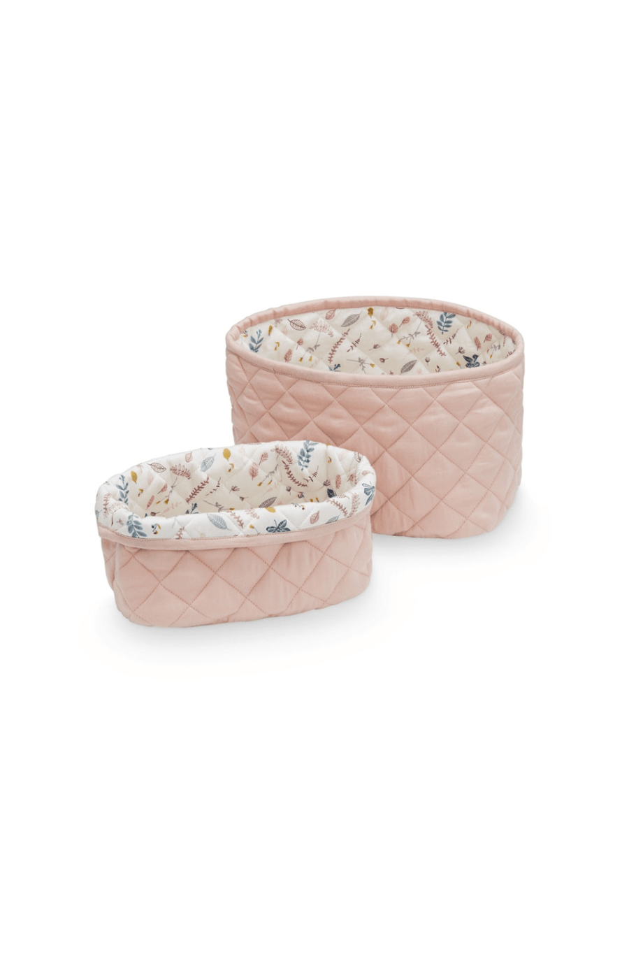 Cam Cam Copenhagen Quilted Storage Basket Set of 2 - Blossom PInk