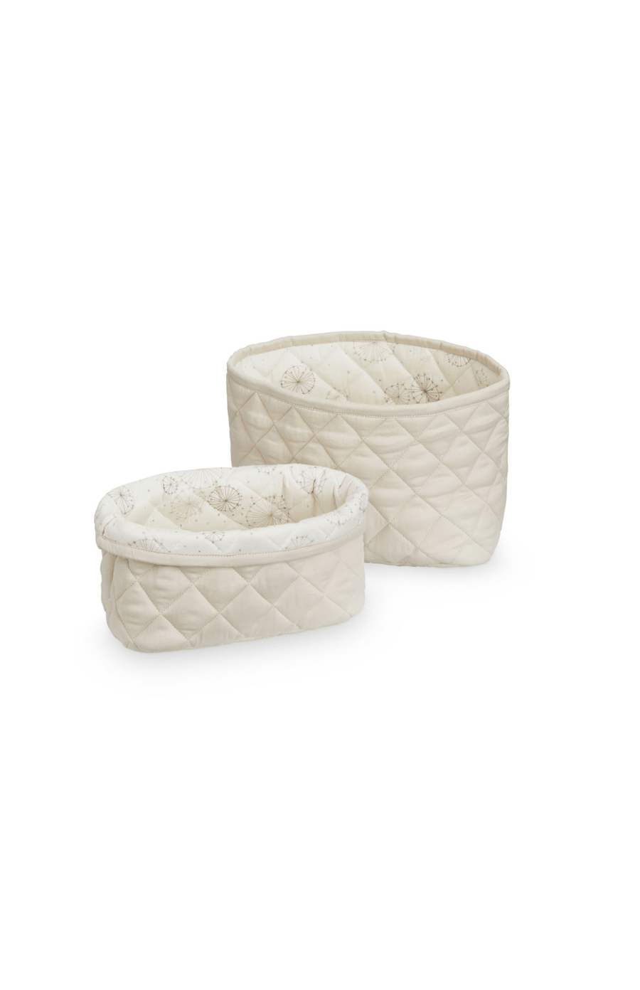 Cam Cam Copenhagen Quilted Storage Basket Set of 2 - Light Sand