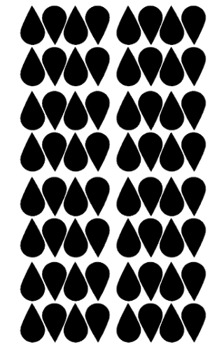 PÖM le Bonhomme Drops Wall Stickers - Black