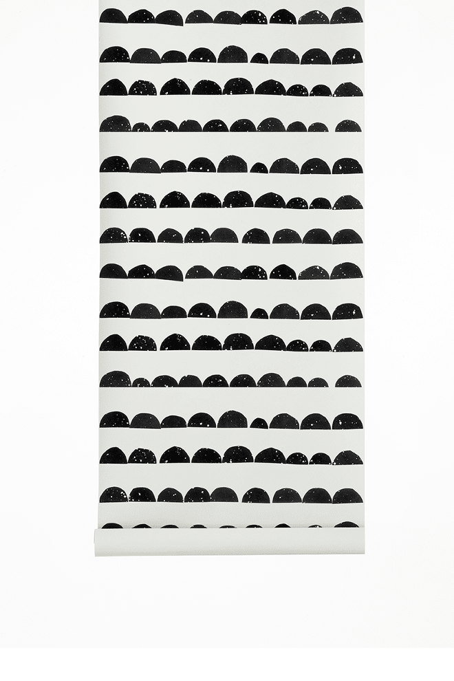 ferm LIVING Half Moon Wallpaper - Monochrome